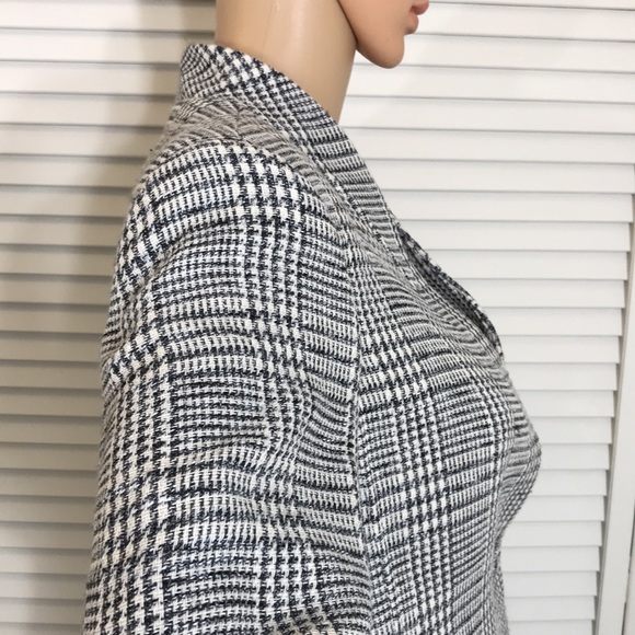 Club Monaco Wool Blend Glen Plaid Blazer Size 8 - Picture 7 of 15